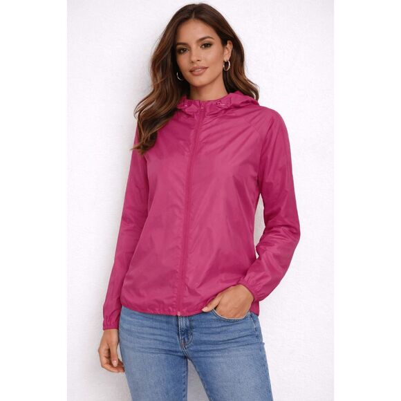 clique Jackets & Blazers - Clique Raspberry Hooded Packable Reliance Jacket XL